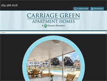 Tablet Screenshot of carriagegreenapartments.com